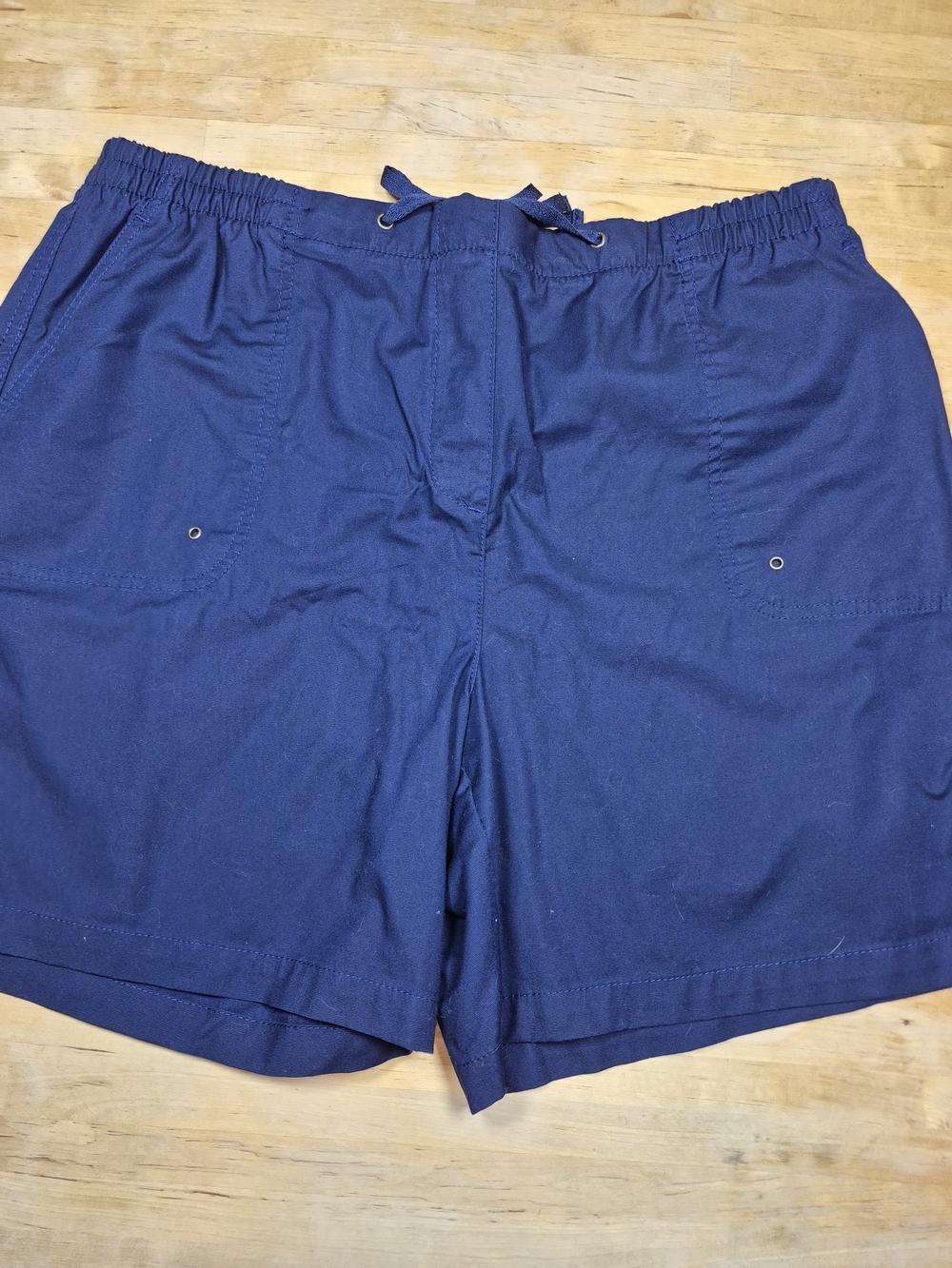 Allison Daley Navy Blue Elastic Waist Shorts